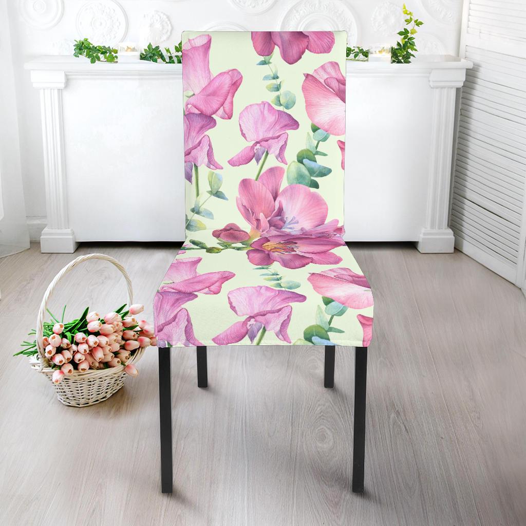 Peony Pattern Print Design PE011 Dining Chair Slipcover-JORJUNE.COM