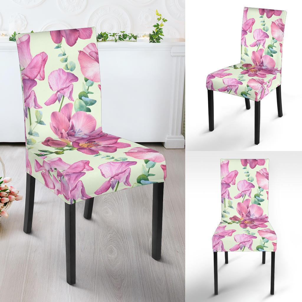 Peony Pattern Print Design PE011 Dining Chair Slipcover-JORJUNE.COM