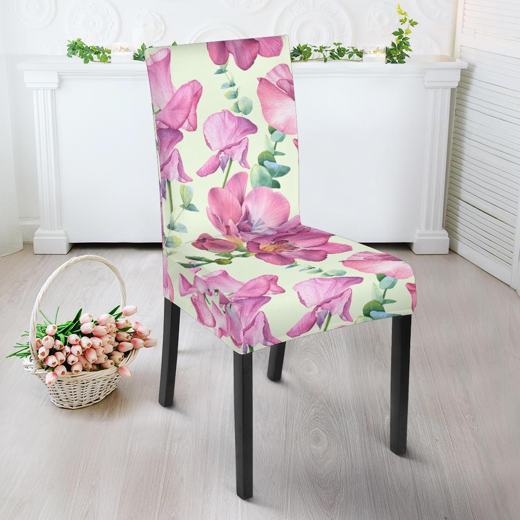 Peony Pattern Print Design PE011 Dining Chair Slipcover-JORJUNE.COM