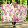 Peony Pattern Print Design PE011 Hooded Blanket-JORJUNE.COM