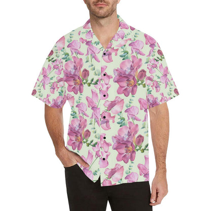 Peony Pattern Print Design PE011 Men Hawaiian Shirt-JorJune