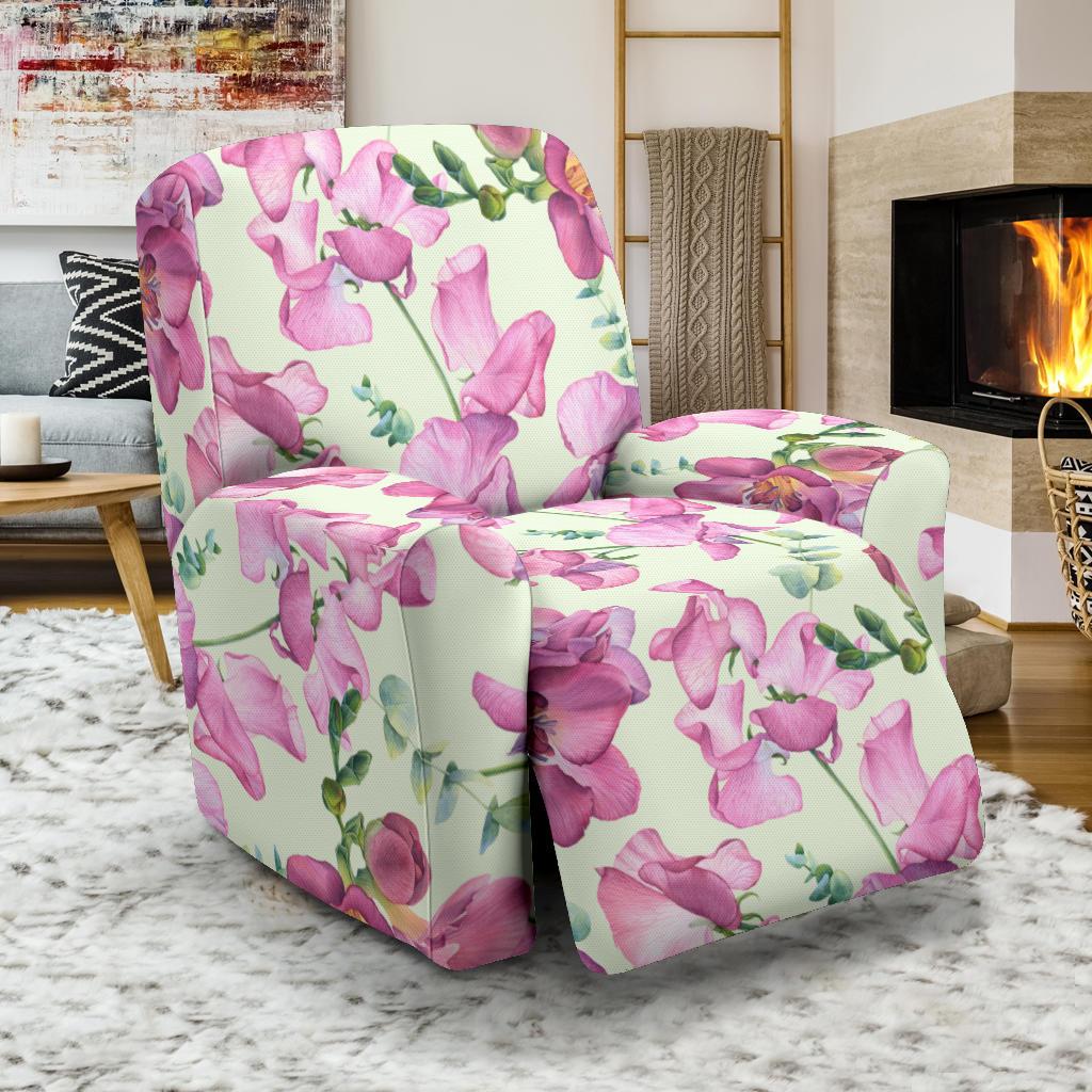 Peony Pattern Print Design PE011 Recliner Slipcover-JORJUNE.COM