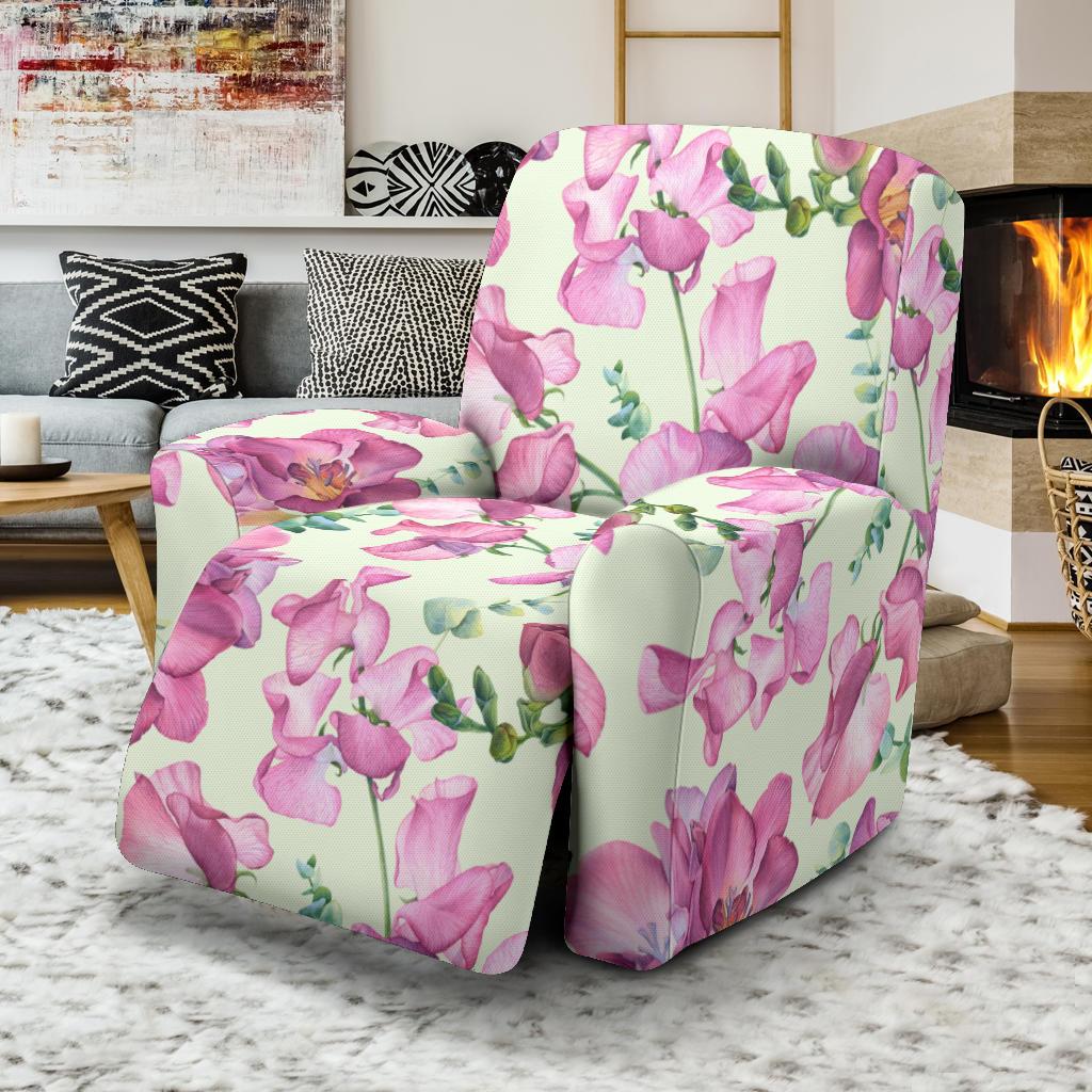 Peony Pattern Print Design PE011 Recliner Slipcover-JORJUNE.COM
