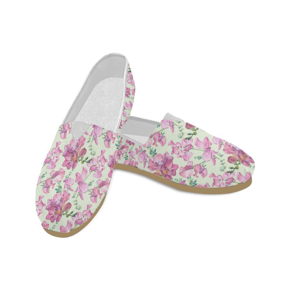 Peony Pattern Print Design PE011 Women Casual Shoes-JorJune.com