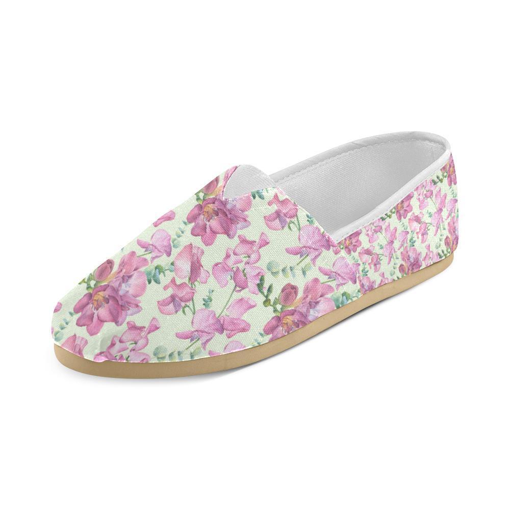 Peony Pattern Print Design PE011 Women Casual Shoes-JorJune.com