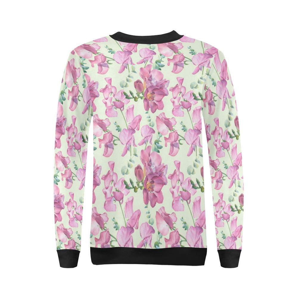 Peony Pattern Print Design PE011 Women Long Sleeve Sweatshirt-JorJune