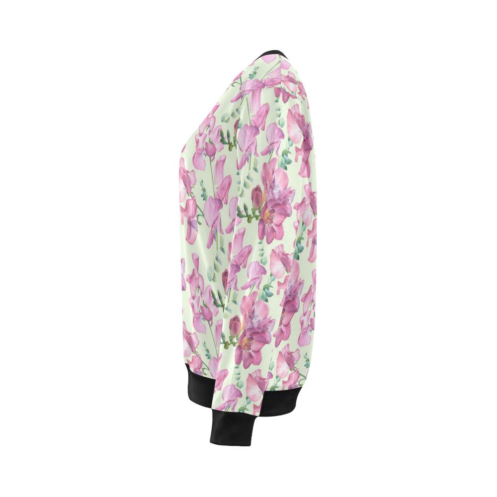 Peony Pattern Print Design PE011 Women Long Sleeve Sweatshirt-JorJune