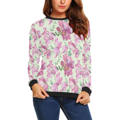 Peony Pattern Print Design PE011 Women Long Sleeve Sweatshirt-JorJune