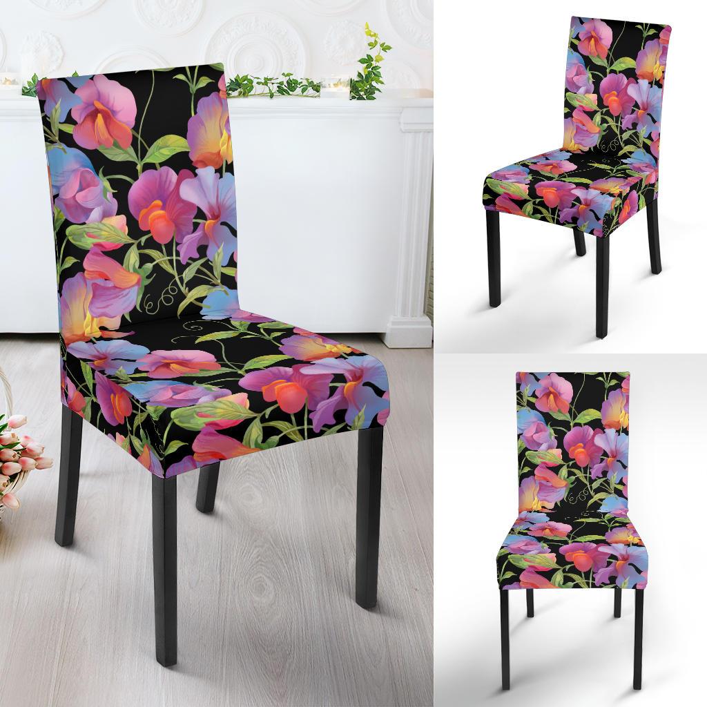 Peony Pattern Print Design PE012 Dining Chair Slipcover-JORJUNE.COM