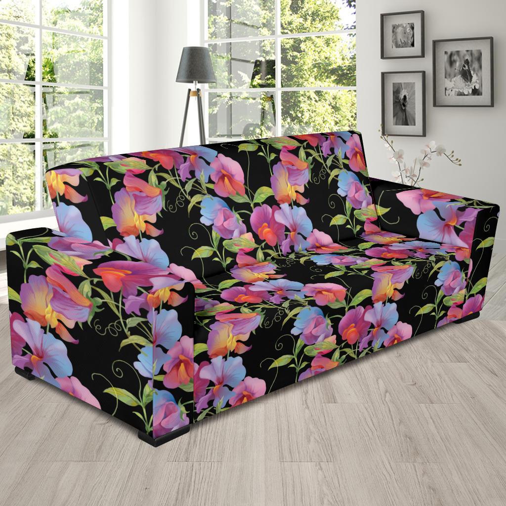 Peony Pattern Print Design PE012 Sofa Slipcover-JORJUNE.COM