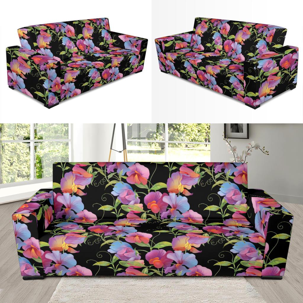 Peony Pattern Print Design PE012 Sofa Slipcover-JORJUNE.COM