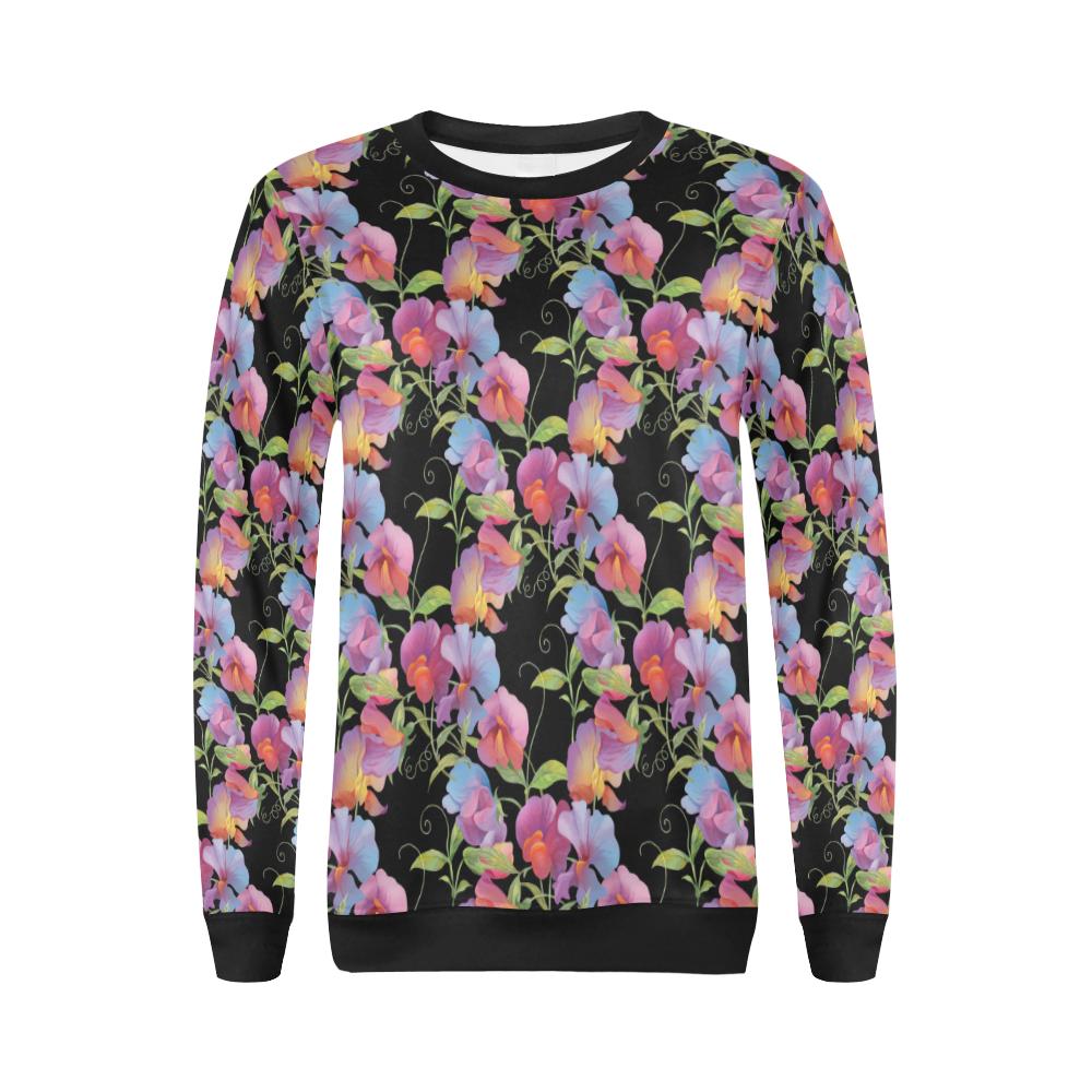 Peony Pattern Print Design PE012 Women Long Sleeve Sweatshirt-JorJune