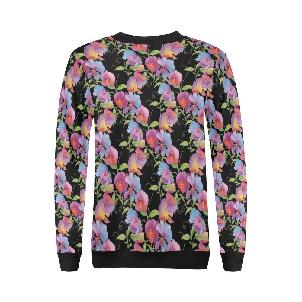 Peony Pattern Print Design PE012 Women Long Sleeve Sweatshirt-JorJune