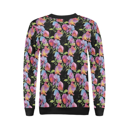 Peony Pattern Print Design PE012 Women Long Sleeve Sweatshirt-JorJune