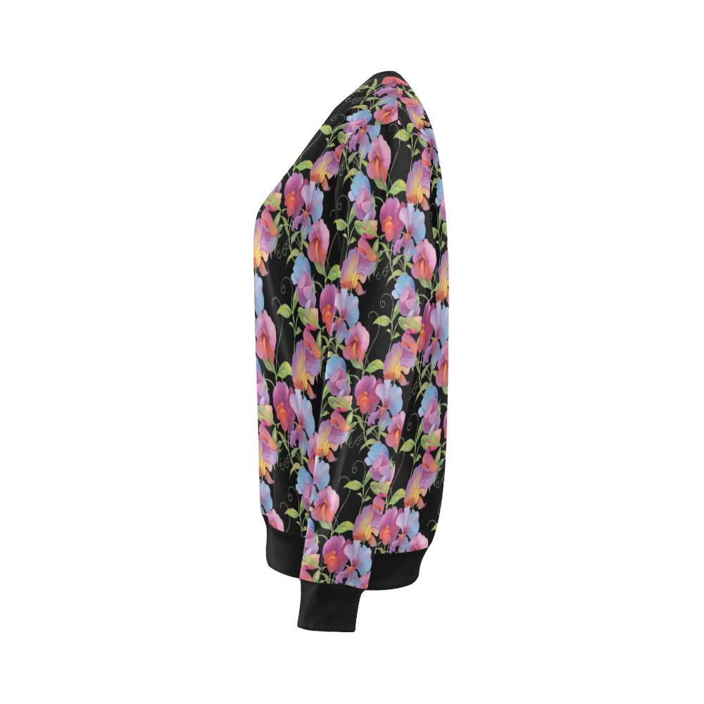 Peony Pattern Print Design PE012 Women Long Sleeve Sweatshirt-JorJune