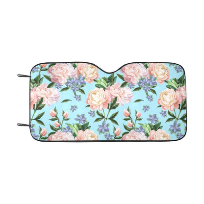 Peony Pattern Print Design PE02 Car Sun Shade-JorJune