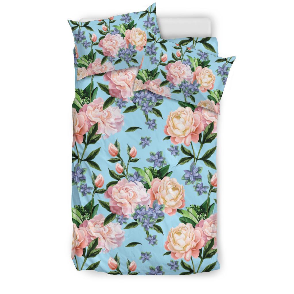 Peony Pattern Print Design PE02 Duvet Cover Bedding Set-JORJUNE.COM