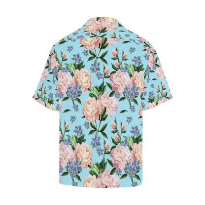 Peony Pattern Print Design PE02 Men Hawaiian Shirt-JorJune