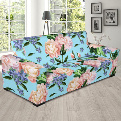 Peony Pattern Print Design PE02 Sofa Slipcover-JORJUNE.COM