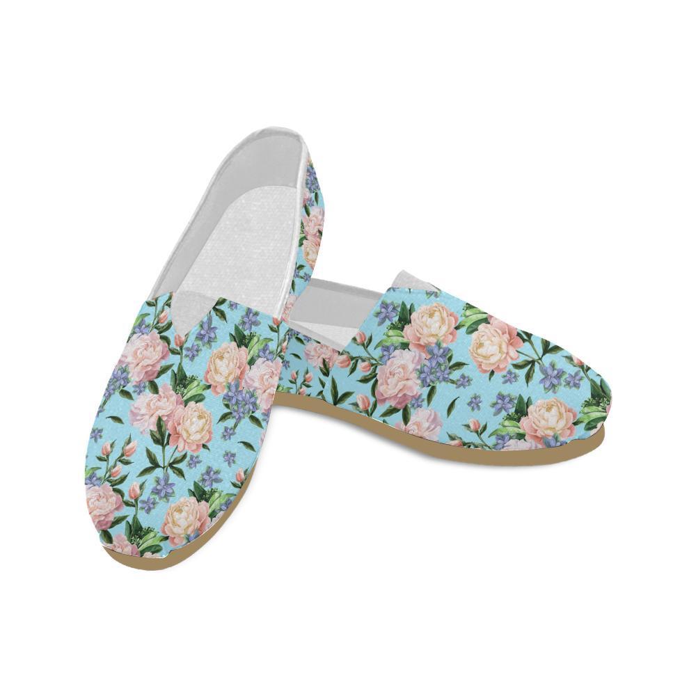 Peony Pattern Print Design PE02 Women Casual Shoes-JorJune.com