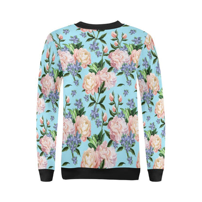 Peony Pattern Print Design PE02 Women Long Sleeve Sweatshirt-JorJune
