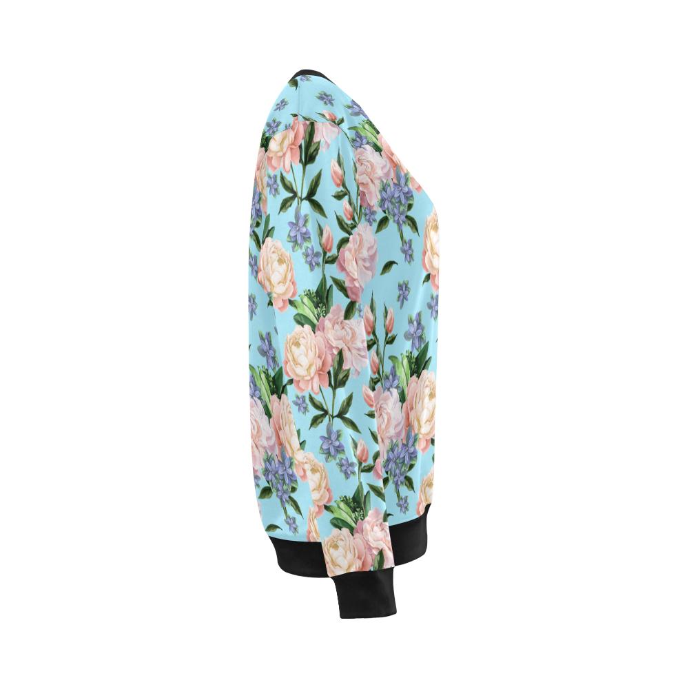 Peony Pattern Print Design PE02 Women Long Sleeve Sweatshirt-JorJune