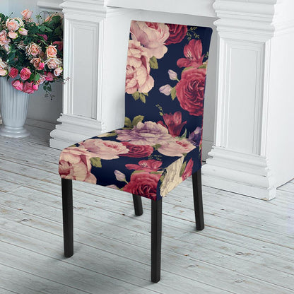 Peony Pattern Print Design PE03 Dining Chair Slipcover-JORJUNE.COM