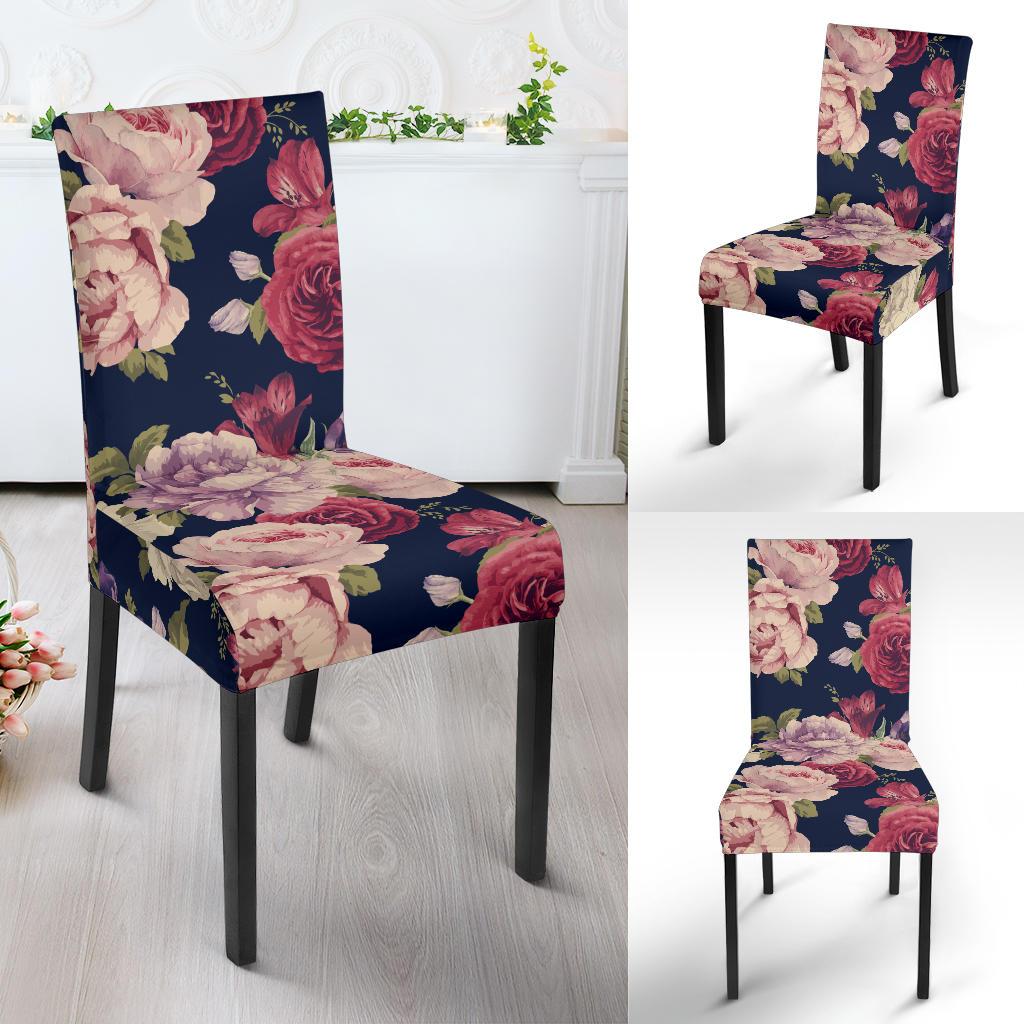 Peony Pattern Print Design PE03 Dining Chair Slipcover-JORJUNE.COM