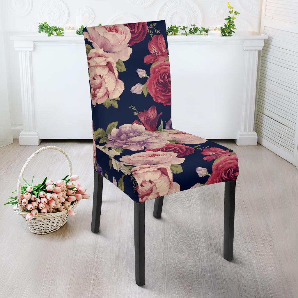 Peony Pattern Print Design PE03 Dining Chair Slipcover-JORJUNE.COM