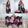 Peony Pattern Print Design PE03 Hooded Blanket-JORJUNE.COM