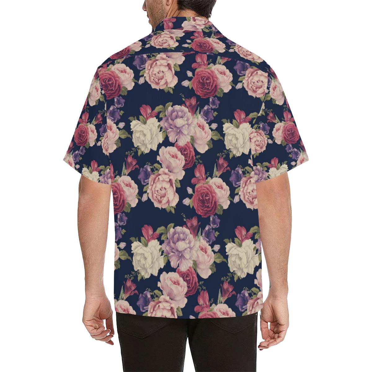 Peony Pattern Print Design PE03 Men Hawaiian Shirt-JorJune