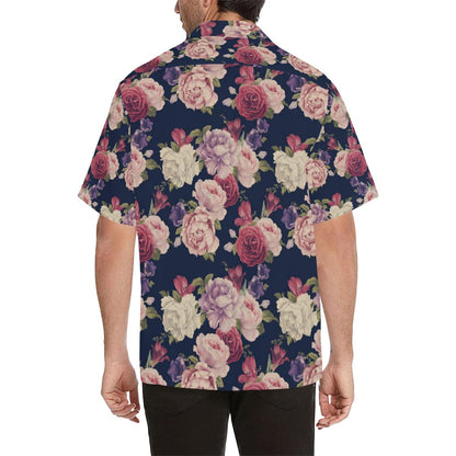 Peony Pattern Print Design PE03 Men Hawaiian Shirt-JorJune