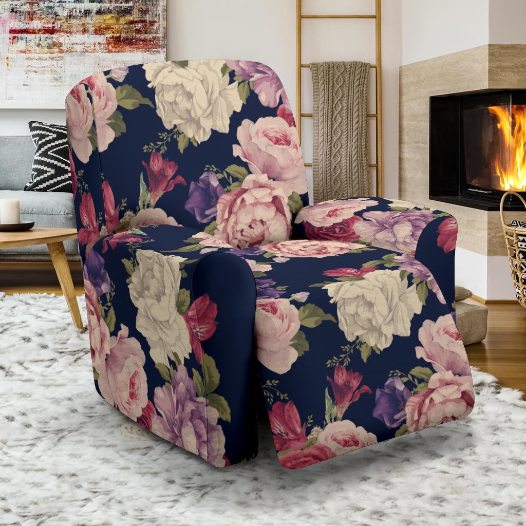 Peony Pattern Print Design PE03 Recliner Slipcover-JORJUNE.COM