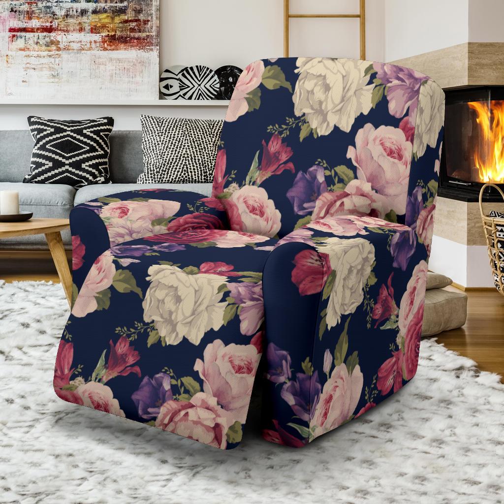 Peony Pattern Print Design PE03 Recliner Slipcover-JORJUNE.COM