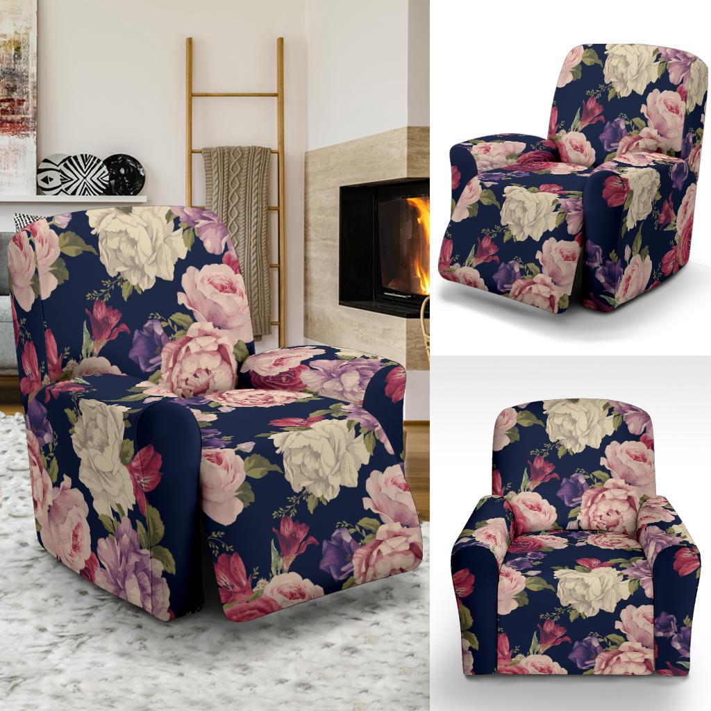 Peony Pattern Print Design PE03 Recliner Slipcover-JORJUNE.COM