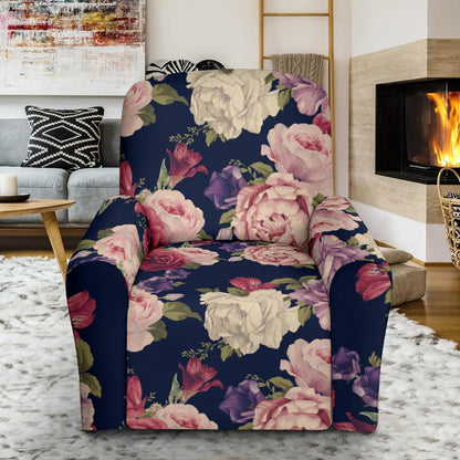 Peony Pattern Print Design PE03 Recliner Slipcover-JORJUNE.COM
