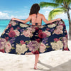 Peony Pattern Print Design PE03 Sarong Pareo Wrap-JORJUNE.COM