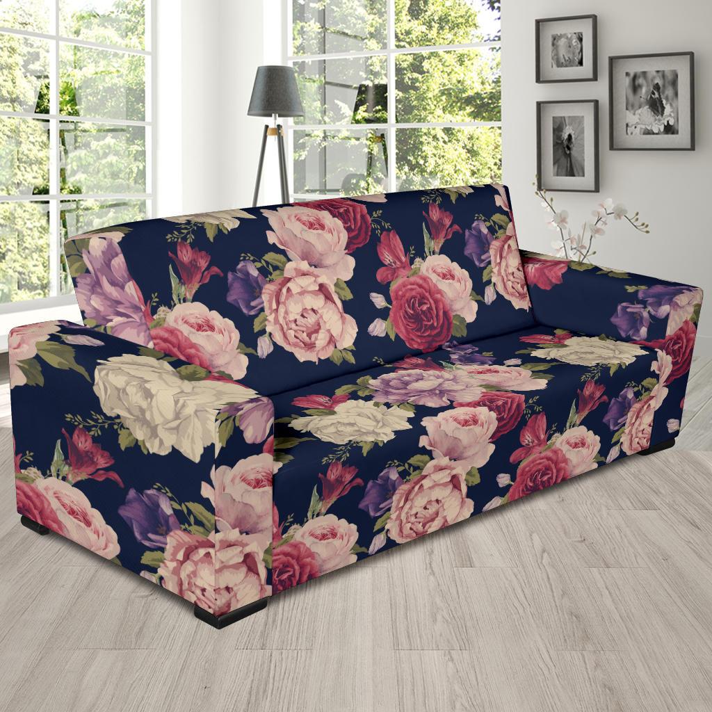 Peony Pattern Print Design PE03 Sofa Slipcover-JORJUNE.COM