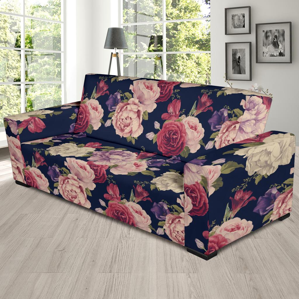 Peony Pattern Print Design PE03 Sofa Slipcover-JORJUNE.COM