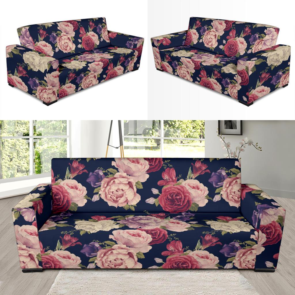 Peony Pattern Print Design PE03 Sofa Slipcover-JORJUNE.COM