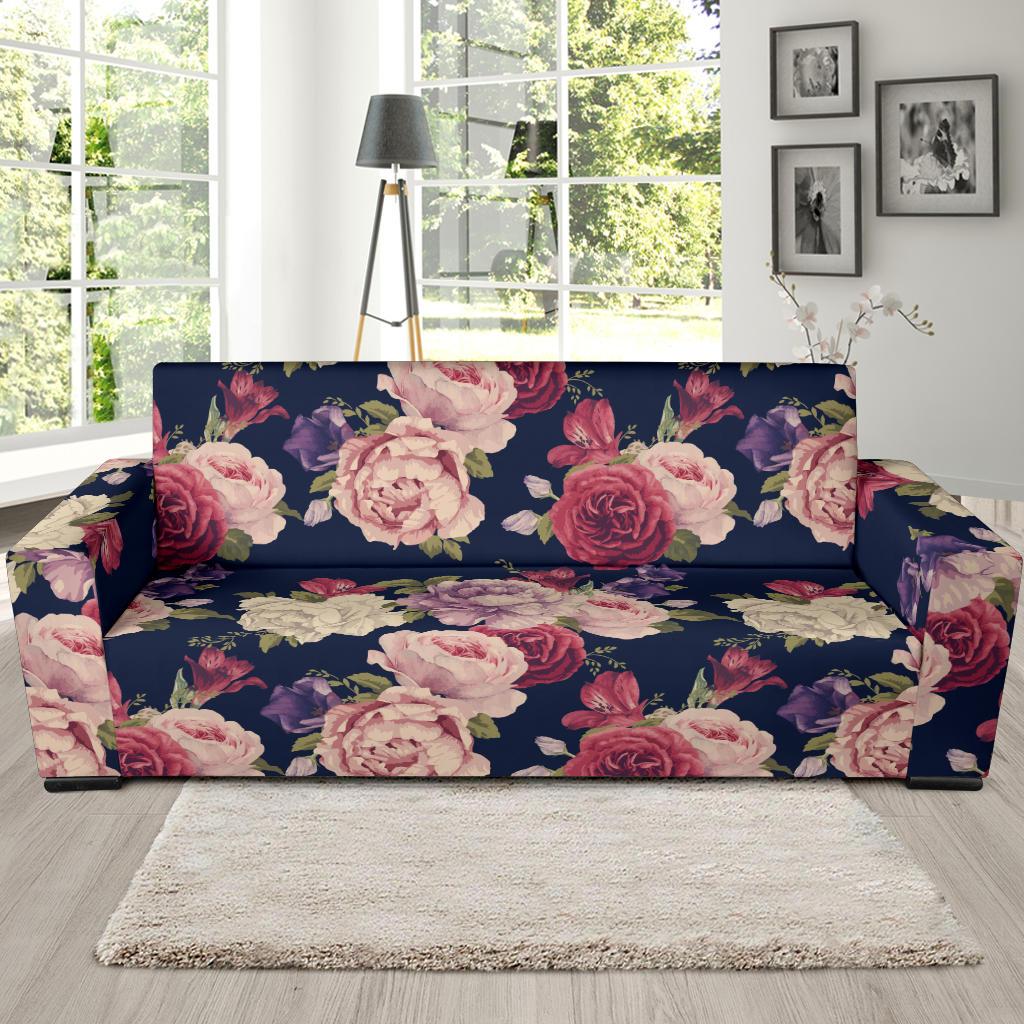 Peony Pattern Print Design PE03 Sofa Slipcover-JORJUNE.COM