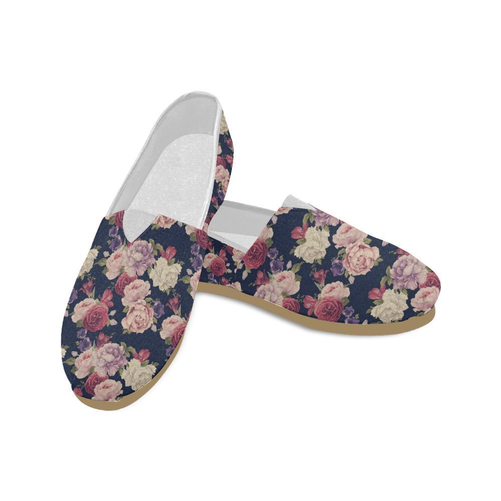Peony Pattern Print Design PE03 Women Casual Shoes-JorJune.com