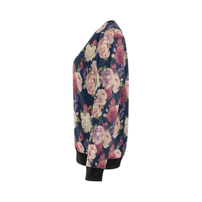 Peony Pattern Print Design PE03 Women Long Sleeve Sweatshirt-JorJune