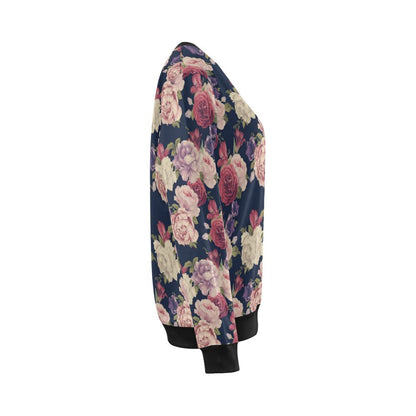 Peony Pattern Print Design PE03 Women Long Sleeve Sweatshirt-JorJune