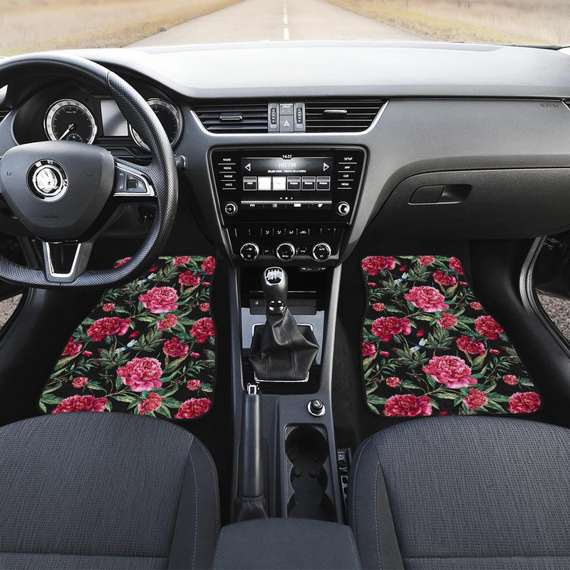 Peony Pattern Print Design PE04 Car Floor Mats-JORJUNE.COM