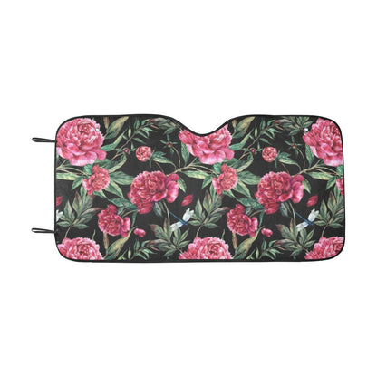 Peony Pattern Print Design PE04 Car Sun Shade-JorJune