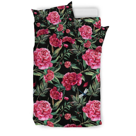 Peony Pattern Print Design PE04 Duvet Cover Bedding Set-JORJUNE.COM