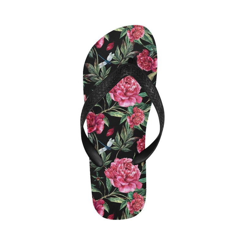 Peony Pattern Print Design PE04 Flip Flops-JorJune