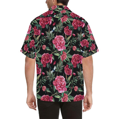 Peony Pattern Print Design PE04 Men Hawaiian Shirt-JorJune