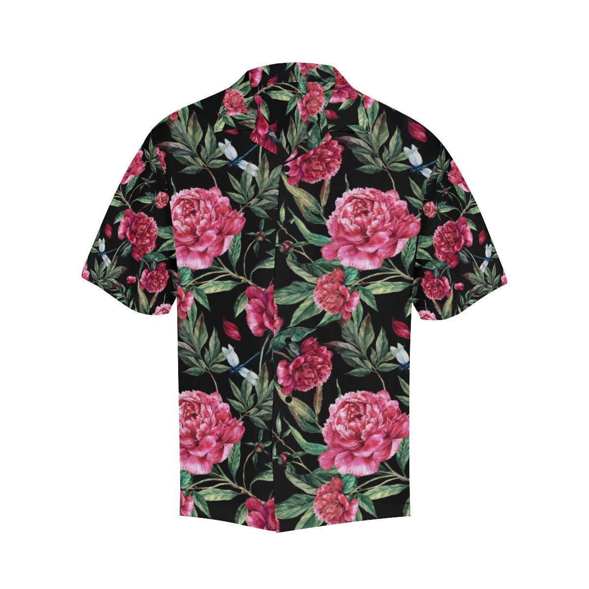 Peony Pattern Print Design PE04 Men Hawaiian Shirt-JorJune